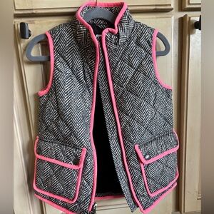 Crewcuts Herringbone Vest with Pink Accents Size 4-5